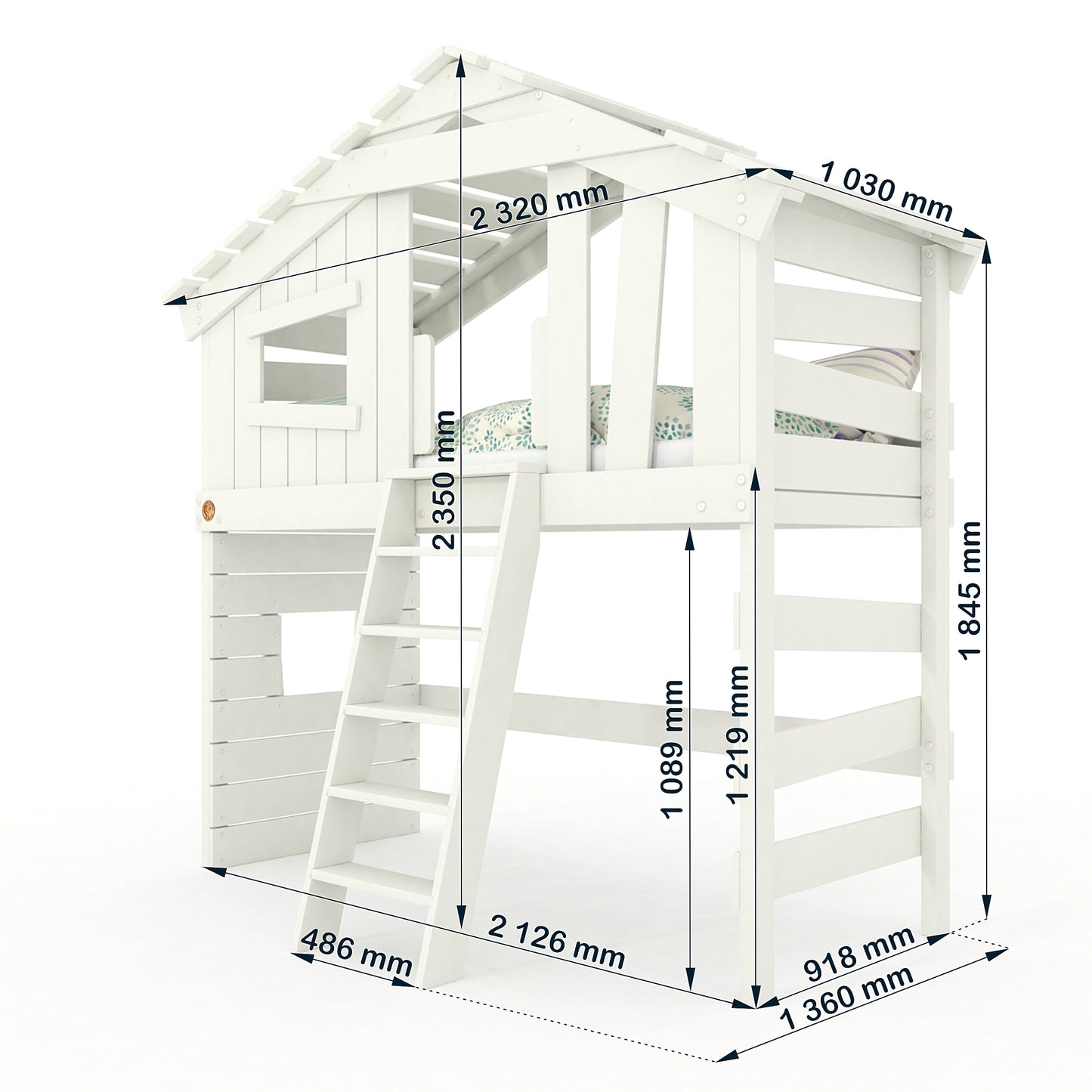 Bunk bed "ALPIN CHALET" in blue